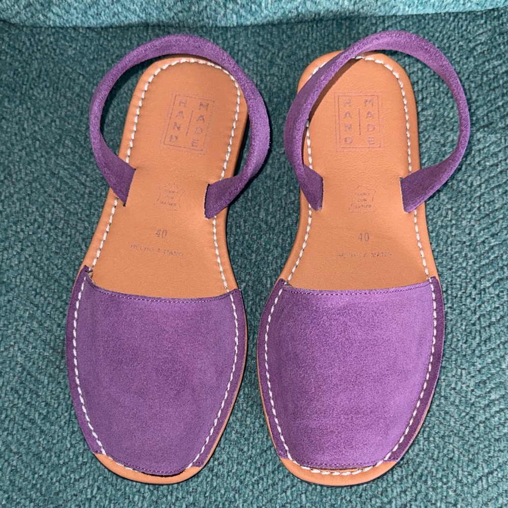 Homemade - Chic Purple Suede Women's Sandals - Picture 2 of 6